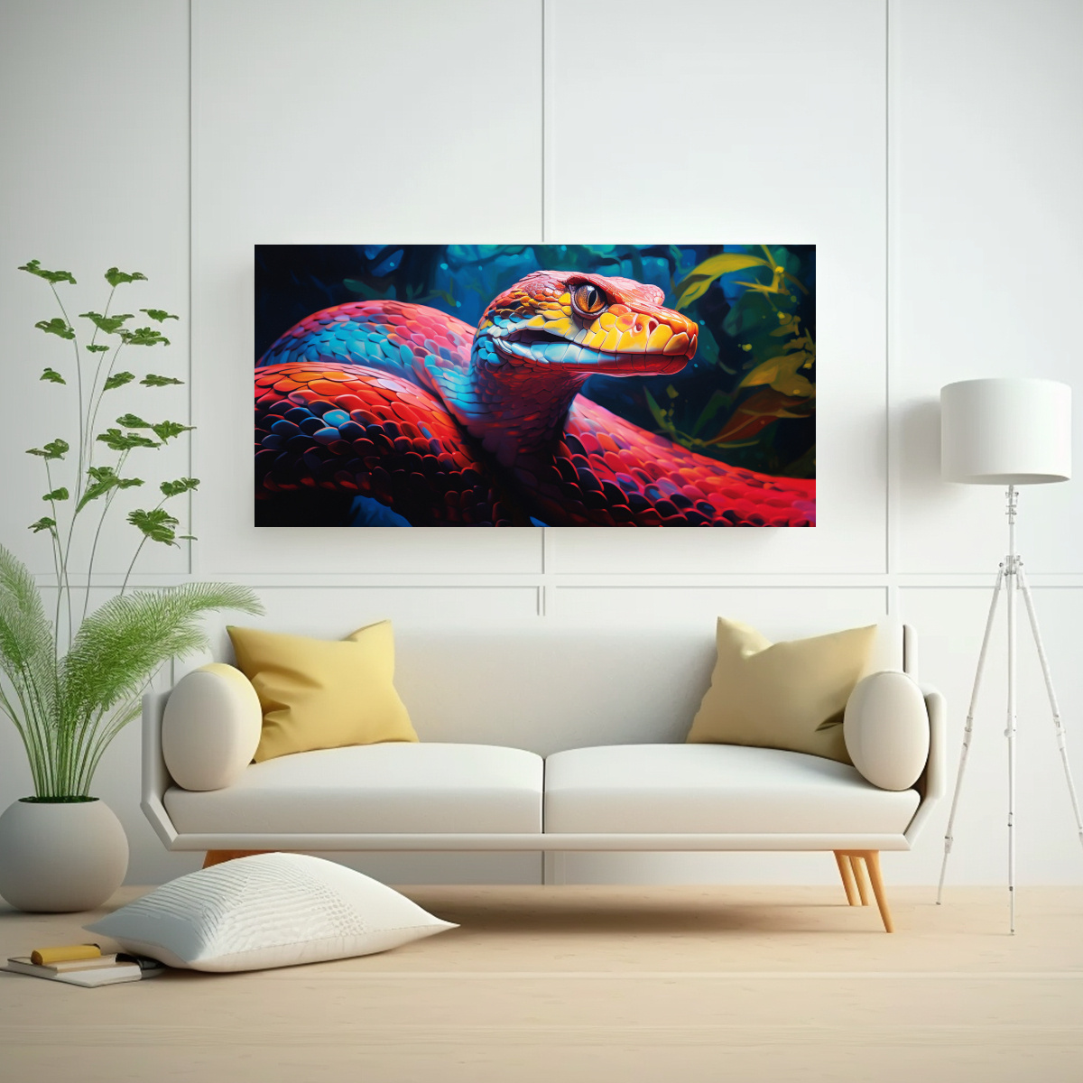 ARTE DE VÍBORA EN ESTILO PINTURA AL ESTILO ÓLEO 140X70 CM - 2