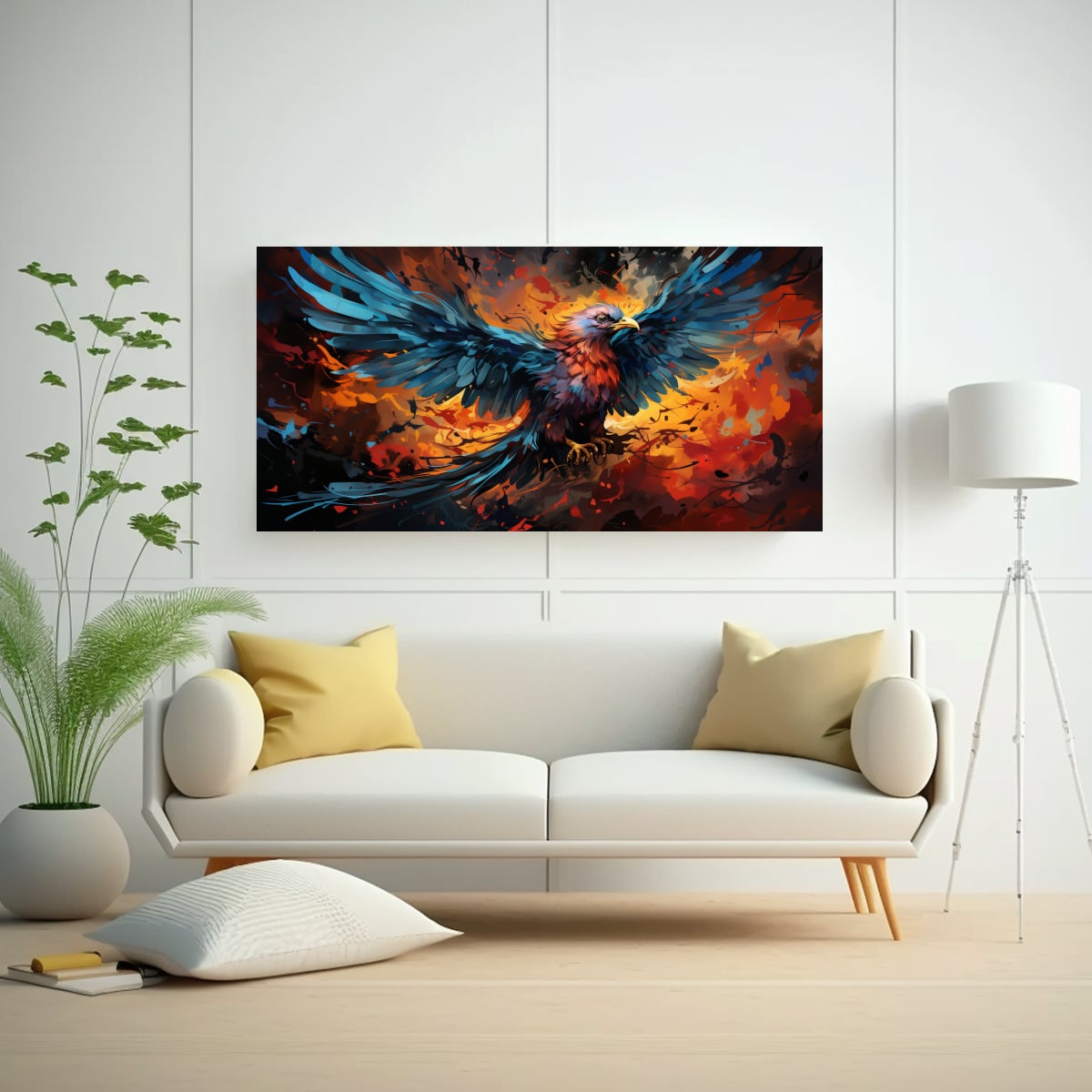 CUADRO IMPRESO FORMACIÓN FÉNIX EN COLORES 80X40 CM - 2