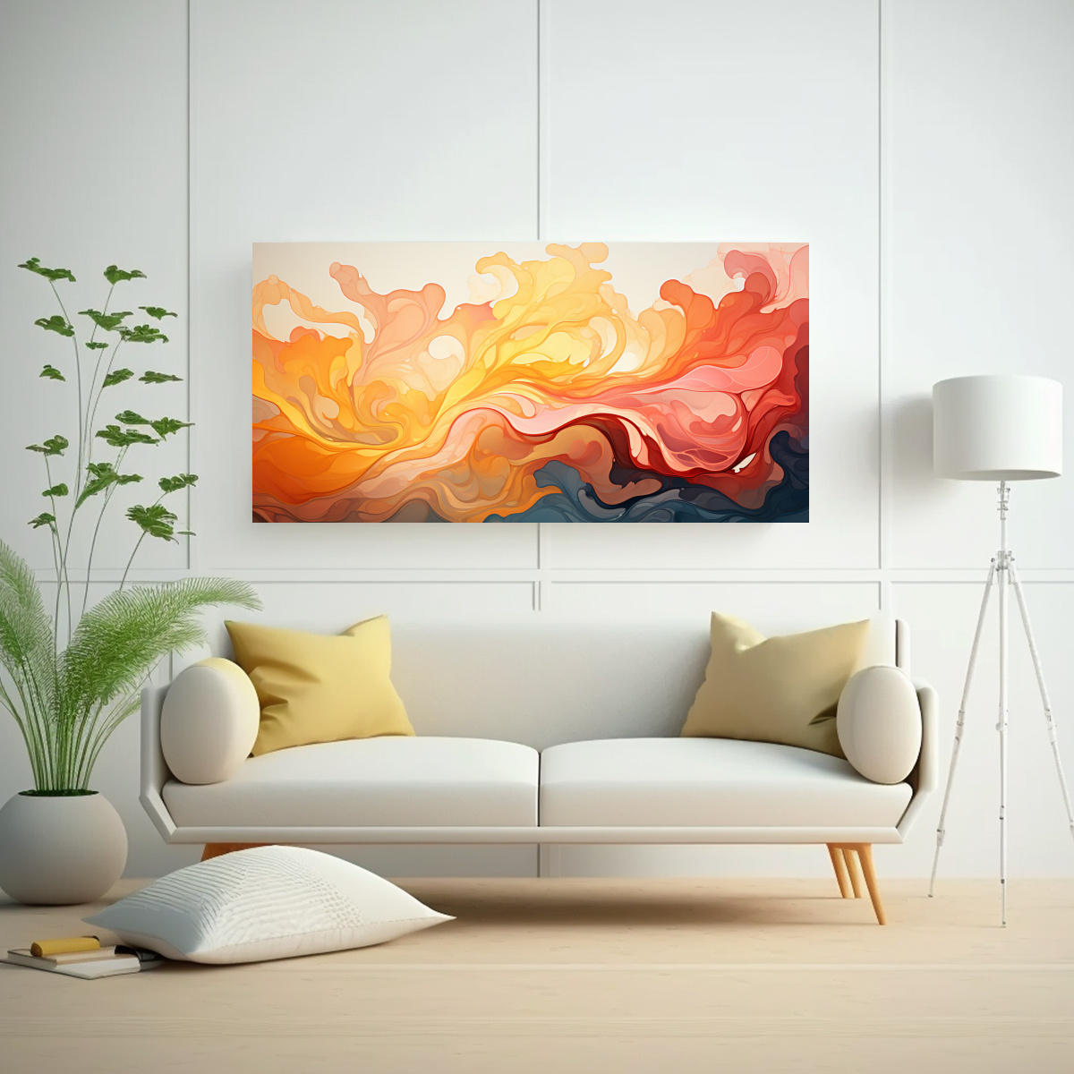 CUADRO SURREALISTA DE CORAL EN TONOS DE 160X80 CM - 2