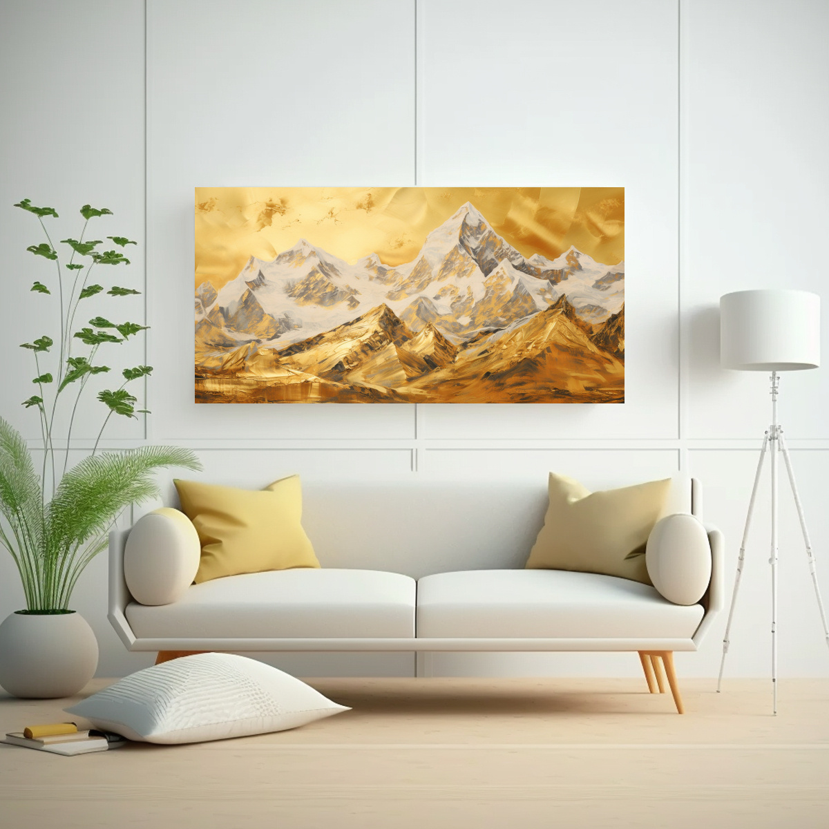CUADRO EN LIENZO DE MONTAÑAS FAMOSAS CON TONOS 80X40 CM - 2