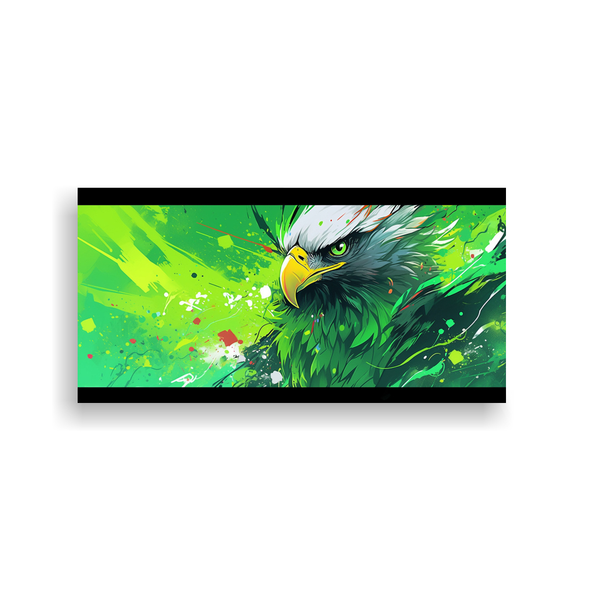 PINTURA DECORATIVA MINIMALISTA: ÁGUILA VIBRANTE 40X20 CM - 1