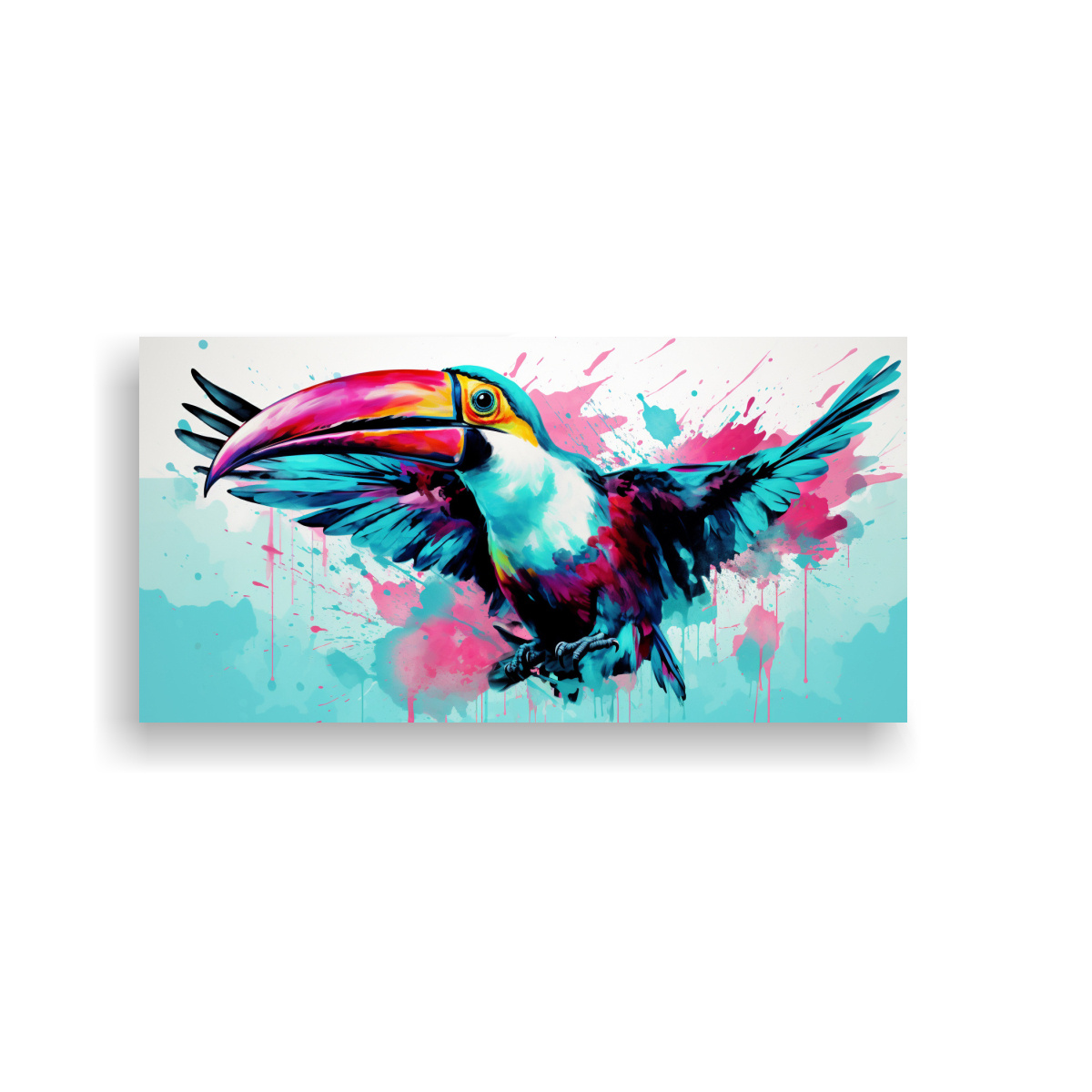 CUADROS DECORATIVOS DE DISEÑO BARATO CON TUCANES 160X80 CM - 1