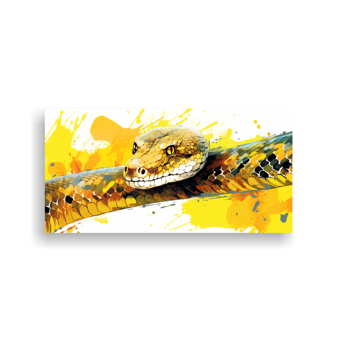CUADRO TELA ALTA CALIDAD EXPRESIVO: SERPIENTE 80X40 CM - 1