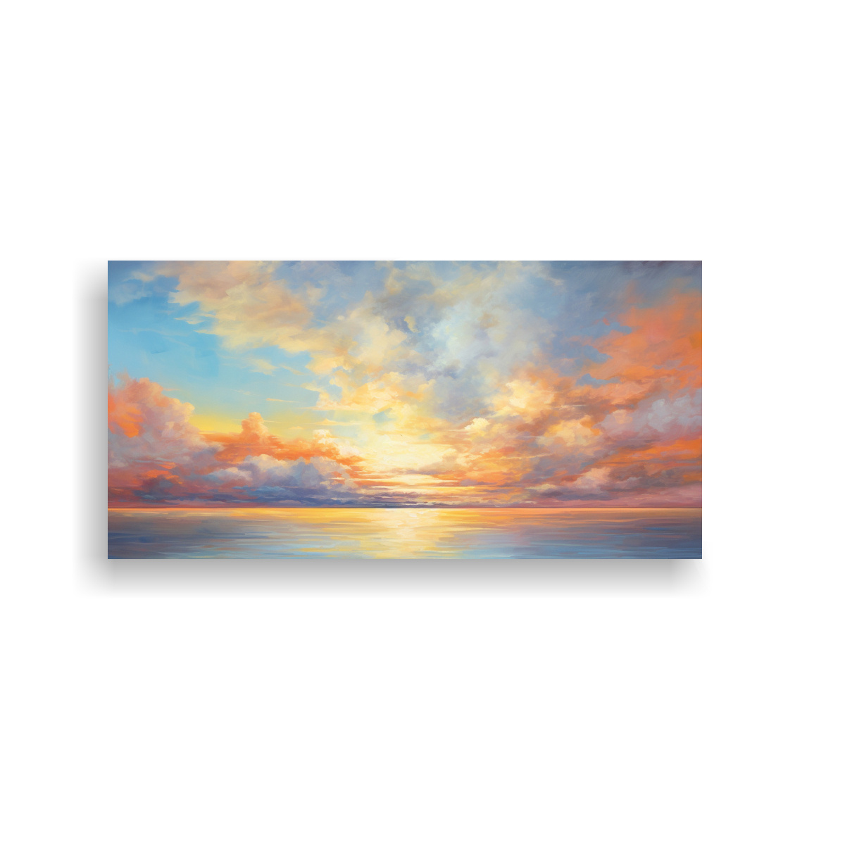 PINTURA ABSTRACTA DE AMANECERES Y ATARDECERES EN 40X20 CM - 1