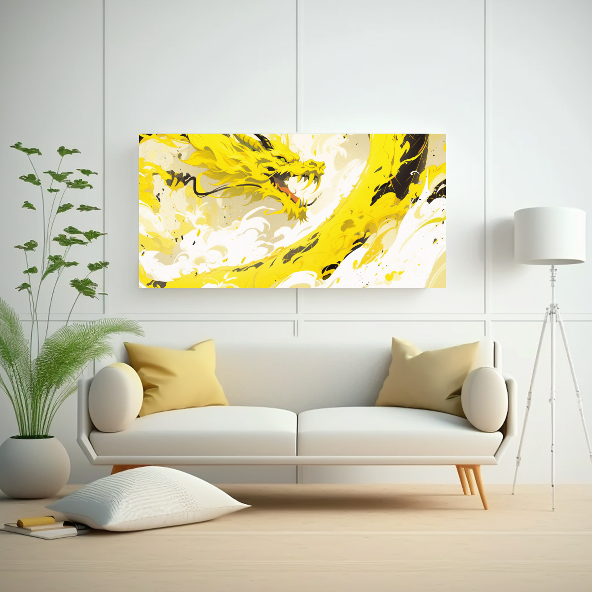 PINTURAS DECORATIVAS DE DRAGÓN EN COLORES 120X60 CM - 2