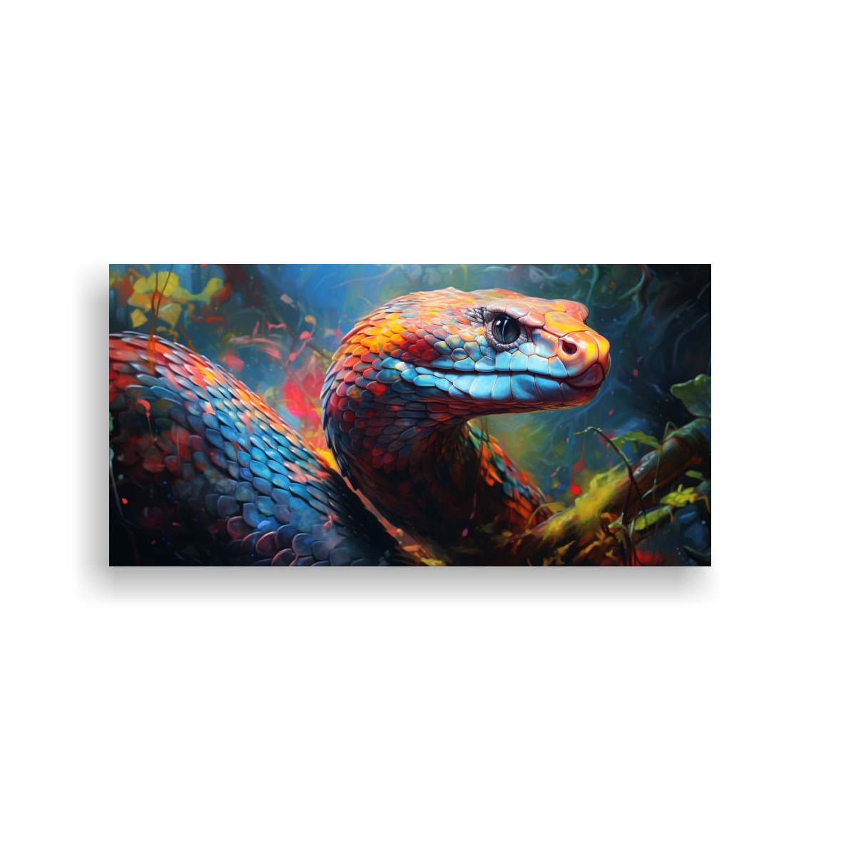 CUADRO ESTILO OLEO SERPIENTE ESTILO GALERÍA 120X60 CM - 1