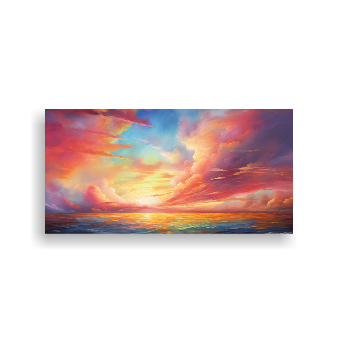PINTURAS DECORATIVAS DE LIENZOS DE AMANECERES Y 120X60 CM - 1