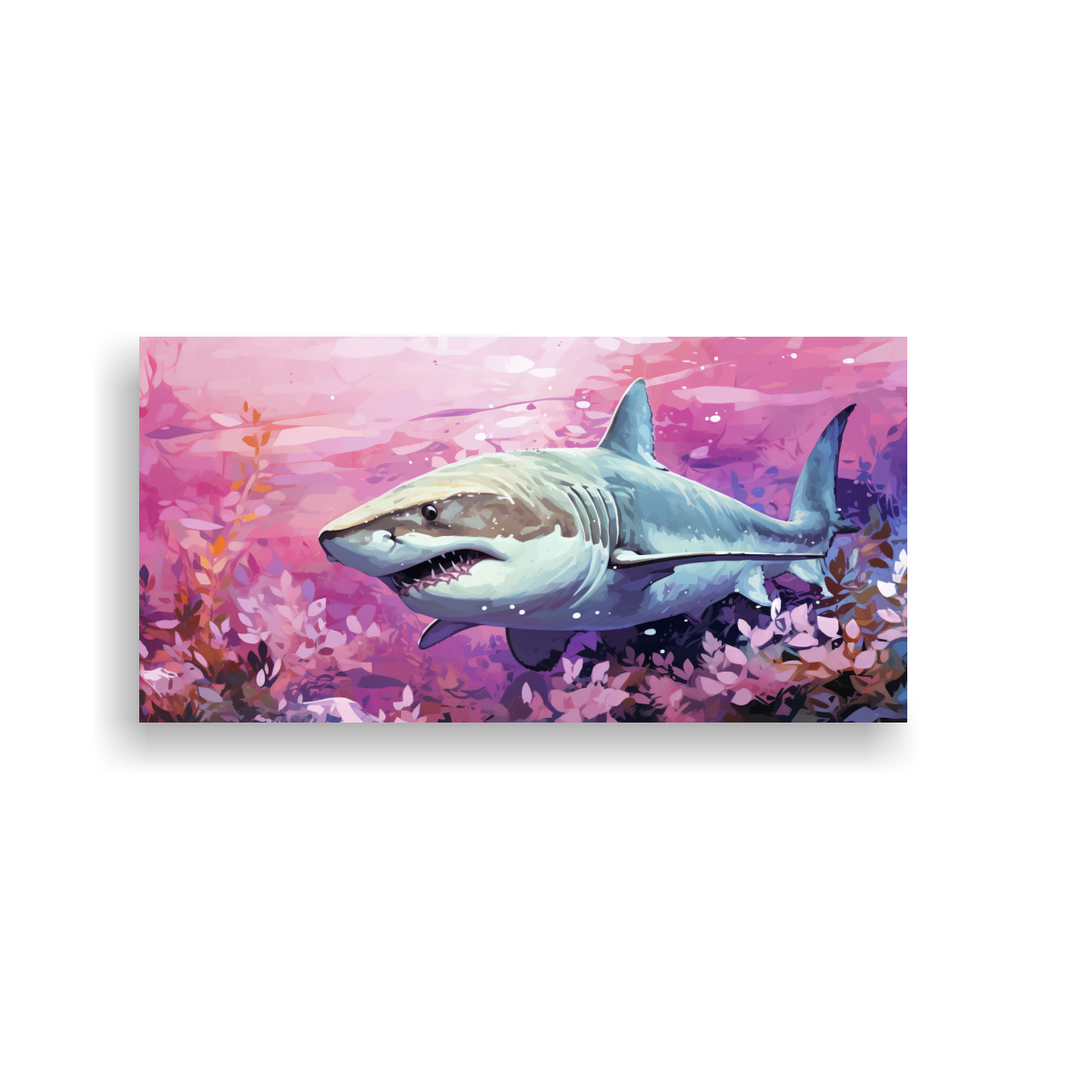CUADRO DECORATIVO: TIBURÓN TIGRE DE ARENA EN 120X60 CM - 1