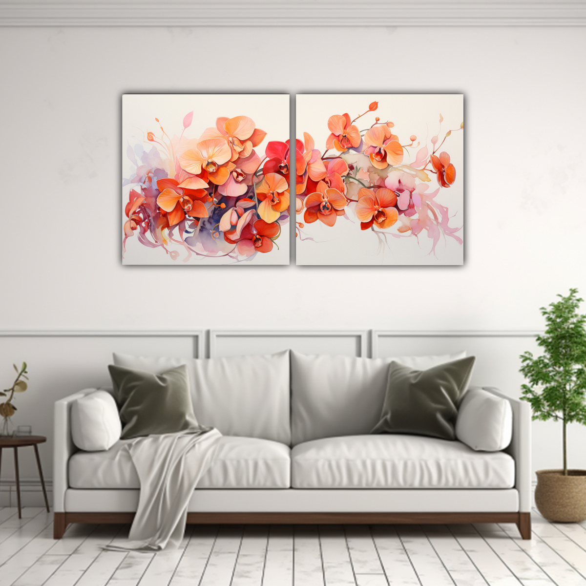 LIENZOS DE TELA CALIDOS LIVING A ORCHIDS FLOWERS 160X80 CM - 2