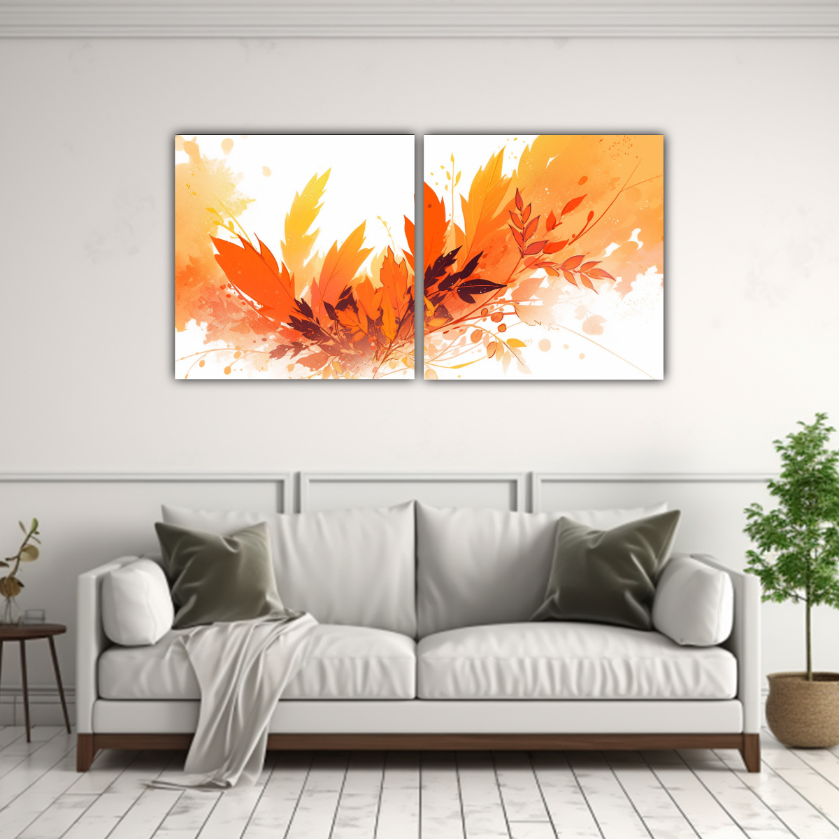 PINTURAS DE DECORACIÓN CON LÍNEAS FINAS EN 60X30 CM - 2