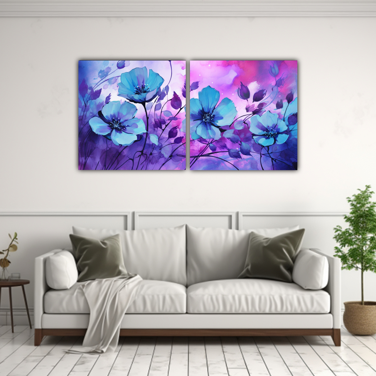 LIENZOS DE TELA DECORATIVO MINIMALISTA EN TONOS 140X70 CM - 2