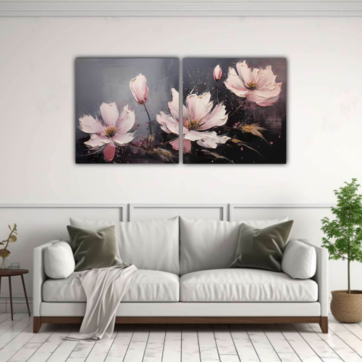 DÍPTICO PATRÓN INTENSO ELEGANCIA: PINTURA 60X30 CM - 2