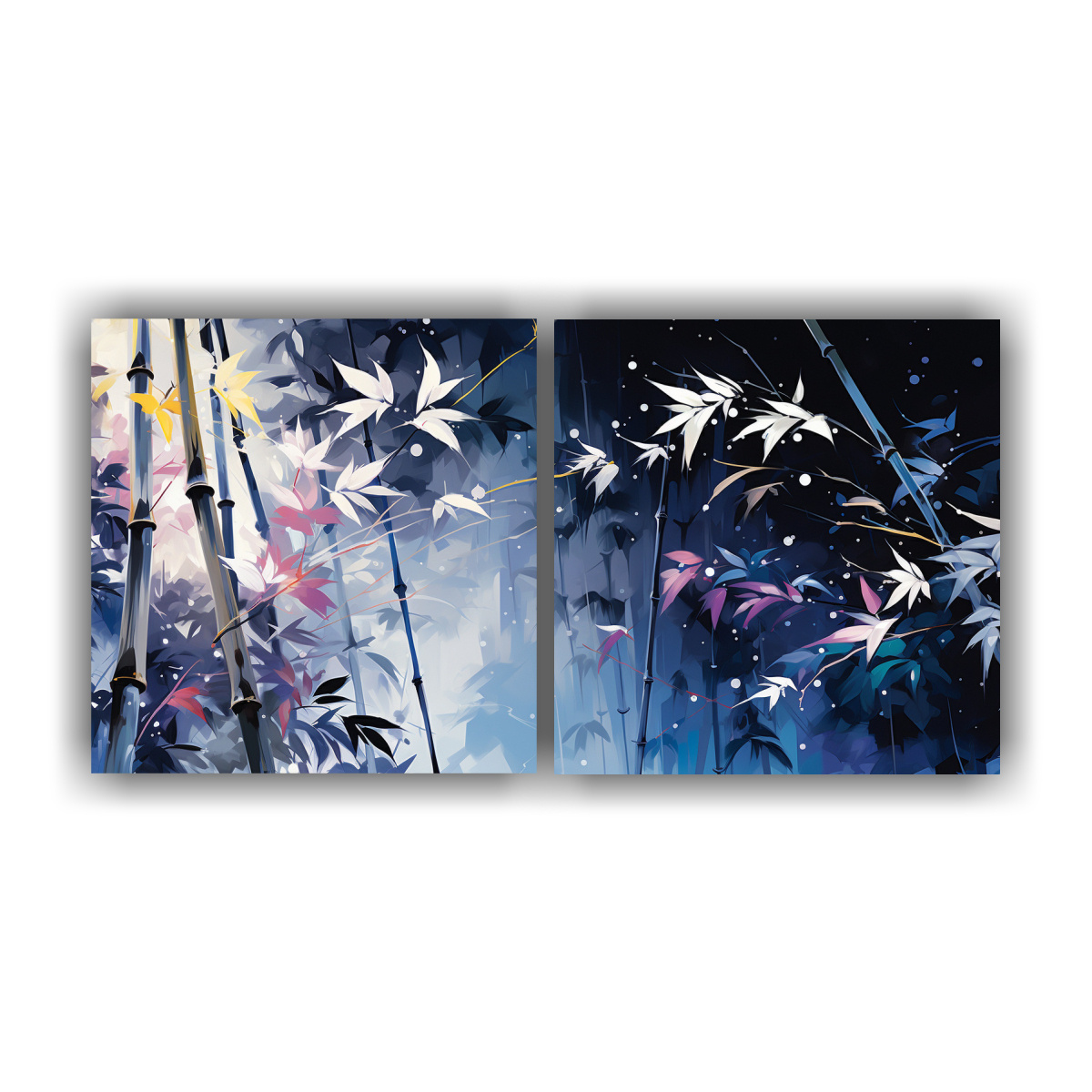 PINTURAS DECORATIVAS DE DOS ARTES ACUARELA 60X30 CM - 1
