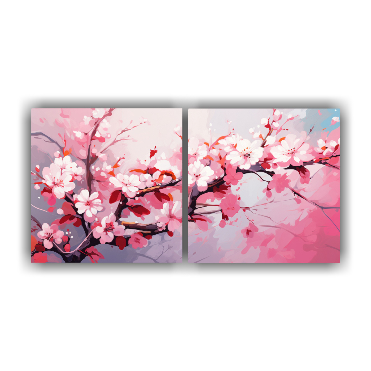 PINTURA DE DÍPTICO PARA CUARTO CON ÁRBOL DE 100X50 CM - 1