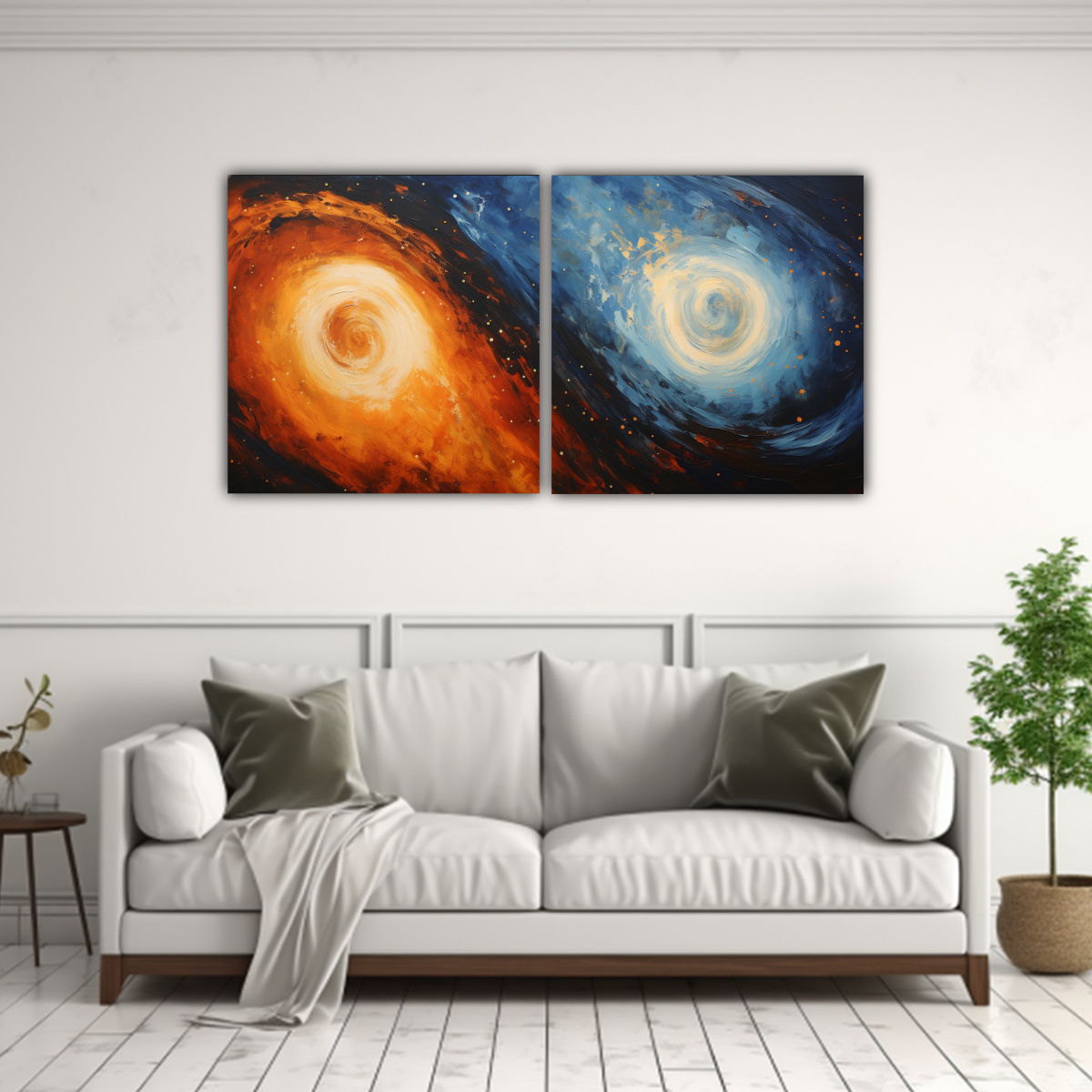 ARTE DE PARED COMPOSICIÓN LUMINOSA EN LIENZO 100X50 CM - 2