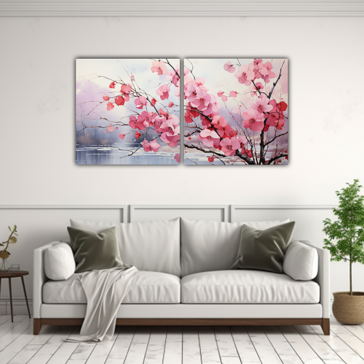 CONJUNTO DE CUADROS MODERNOS PARA SALÓN CON 160X80 CM - 2