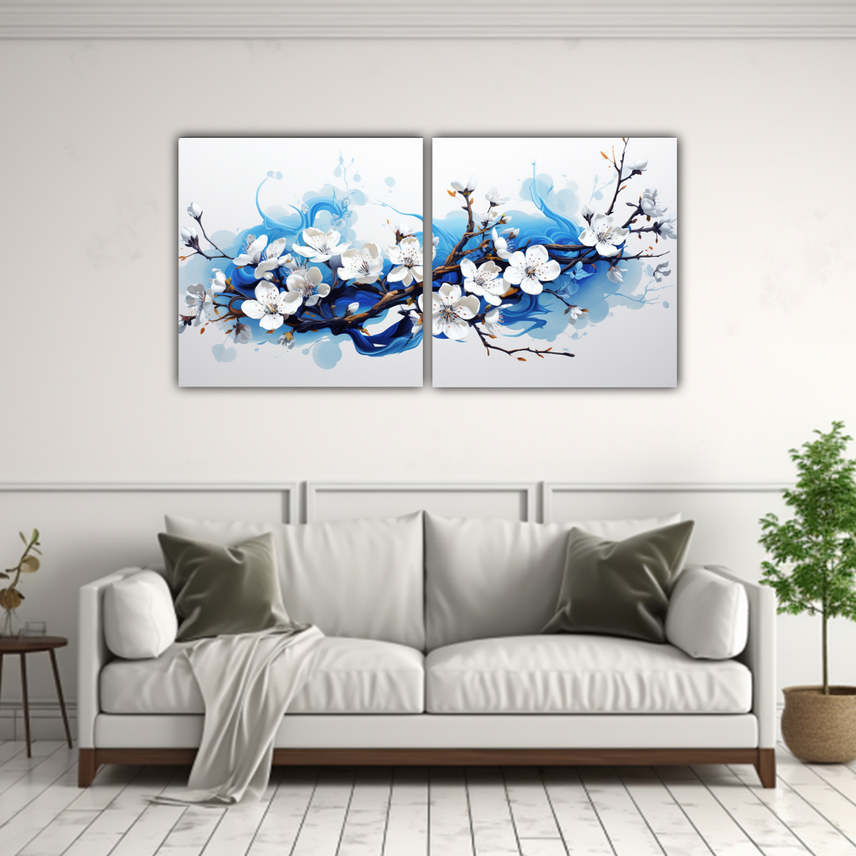 PINTURAS ABSTRACTAS EN LIENZO ARMONÍA CROMÁTICA 160X80 CM - 2