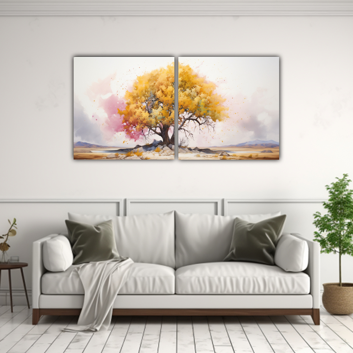 PINTURA ABSTRACTA A COTTONWOOD TREE COLORES 120X60 CM - 2