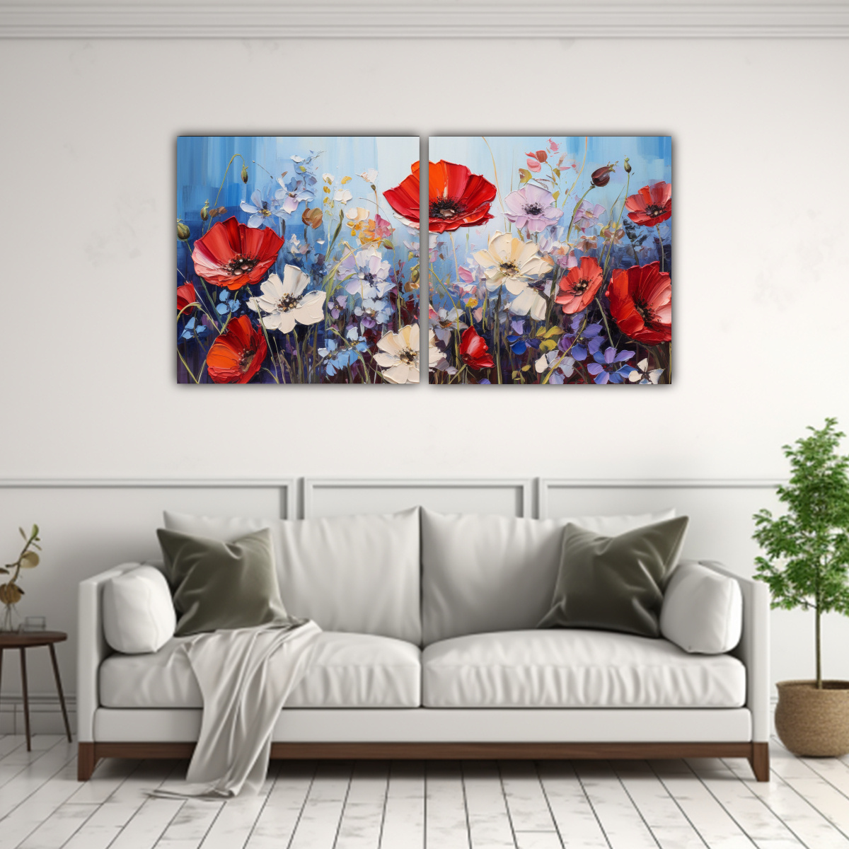 CONJUNTO DE TELAS EN BASTIDOR DE DECORACIÓN CON 140X70 CM - 2