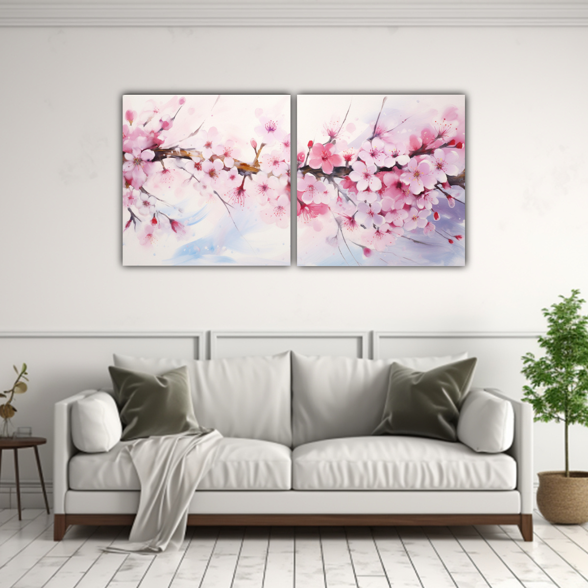 CUADRO DE PARED DE COCINA CHERRY BLOSSOM O SAKURA 80X40 CM - 2