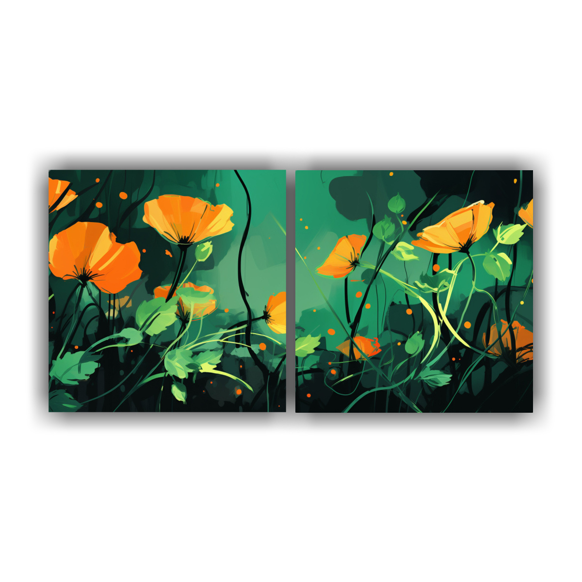 SET 2 TELAS EN BASTIDOR CREATIVA CONTRASTE 120X60 CM - 1