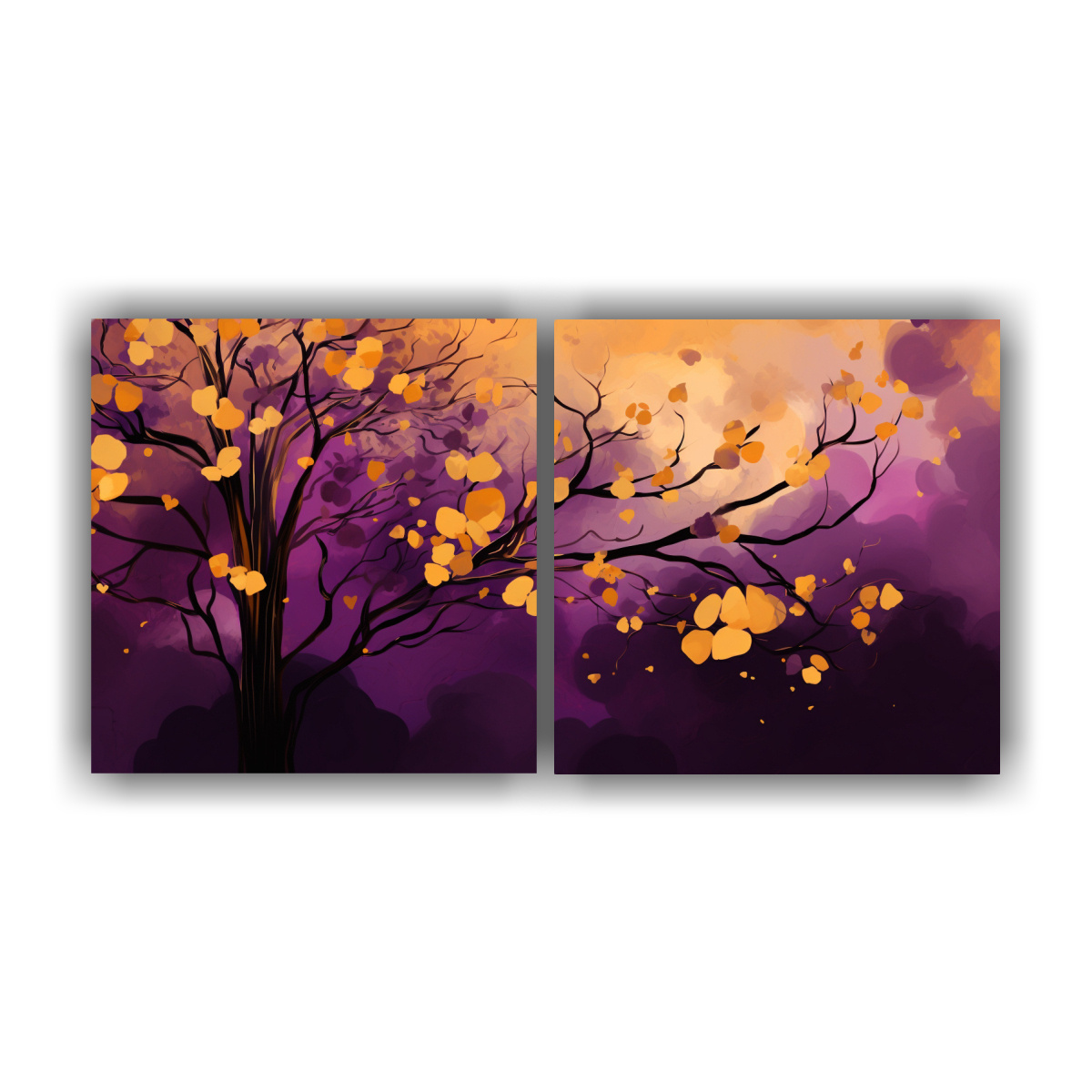 CUADROS ABSTRACTOS LINEALES DE ÁRBOL DE 160X80 CM - 1