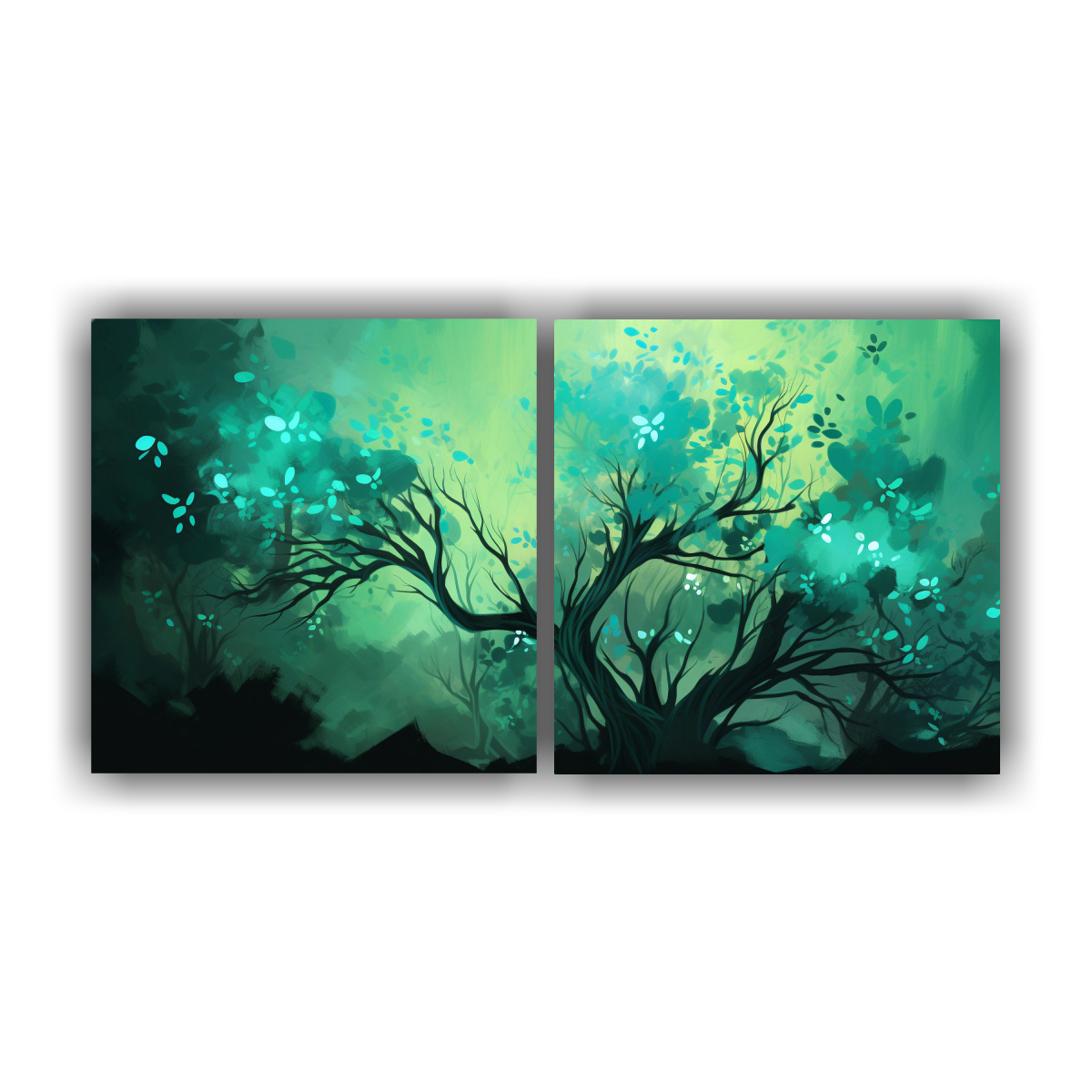 PINTURAS DECORATIVAS DOS CANVAS EXPRESION 120X60 CM - 1