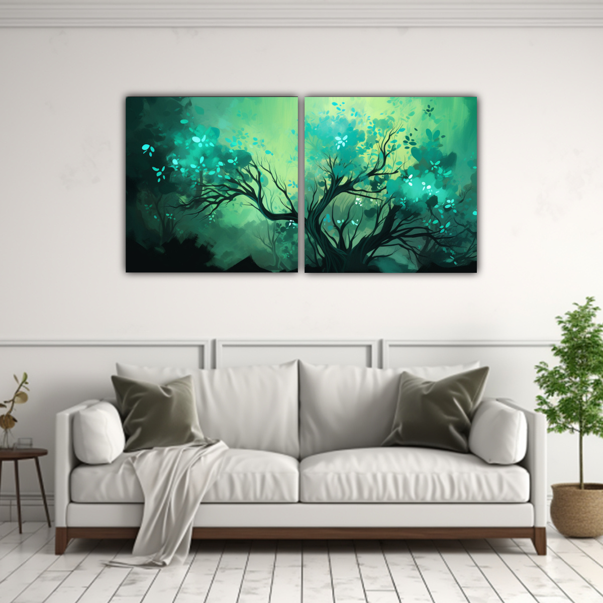 PINTURAS DECORATIVAS DOS CANVAS EXPRESION 120X60 CM - 2
