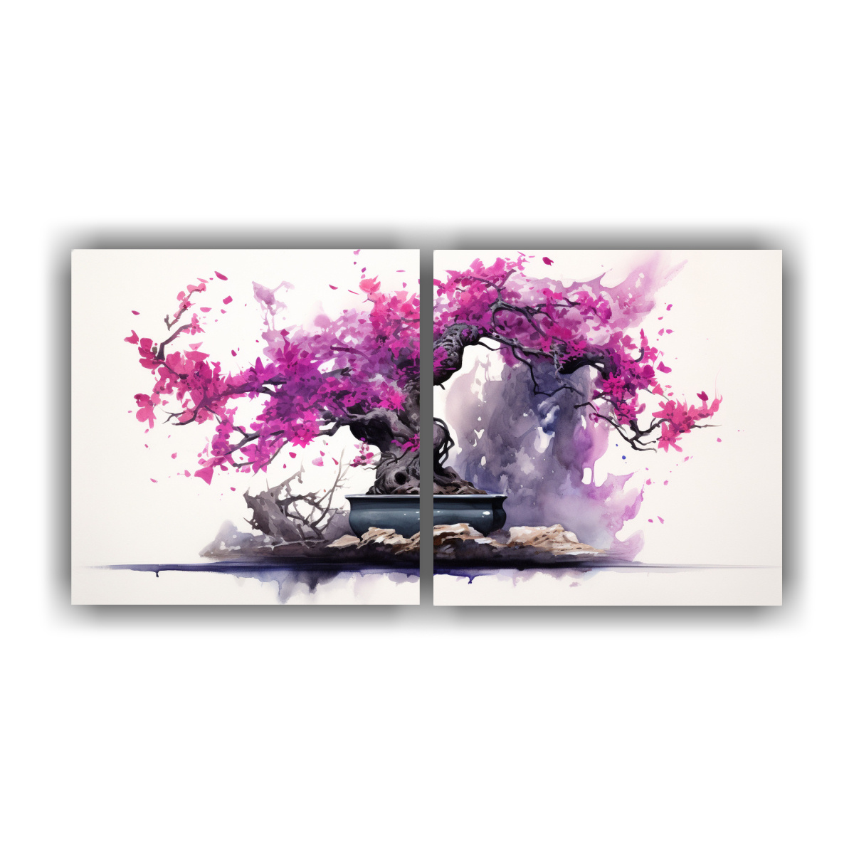 ARTES MODERNO SET 2 PINTURAS ABSTRACTAS CALLES 100X50 CM - 1