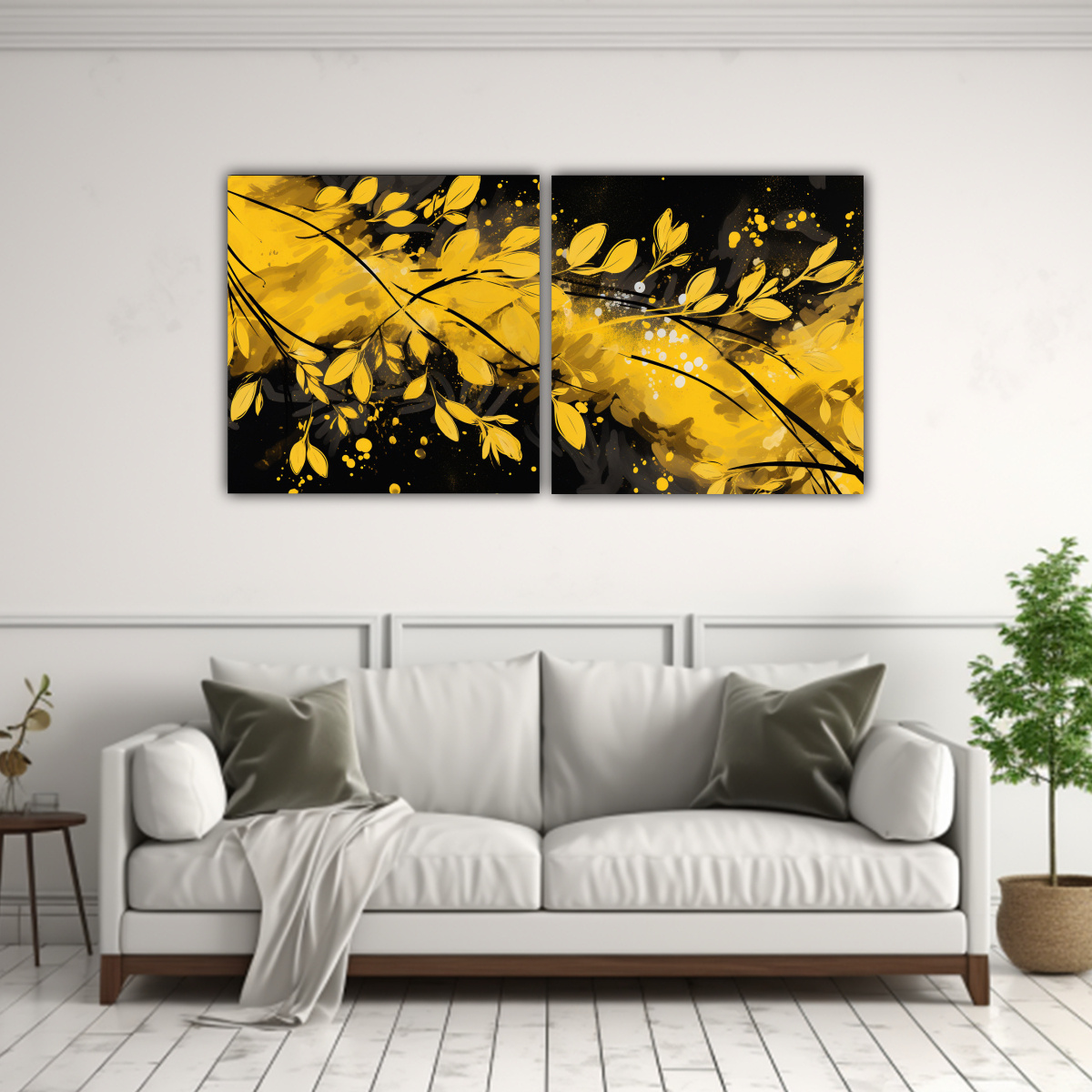 CONJUNTO DE TELAS EN BASTIDOR FIGURAS DE GRANOS 80X40 CM - 2