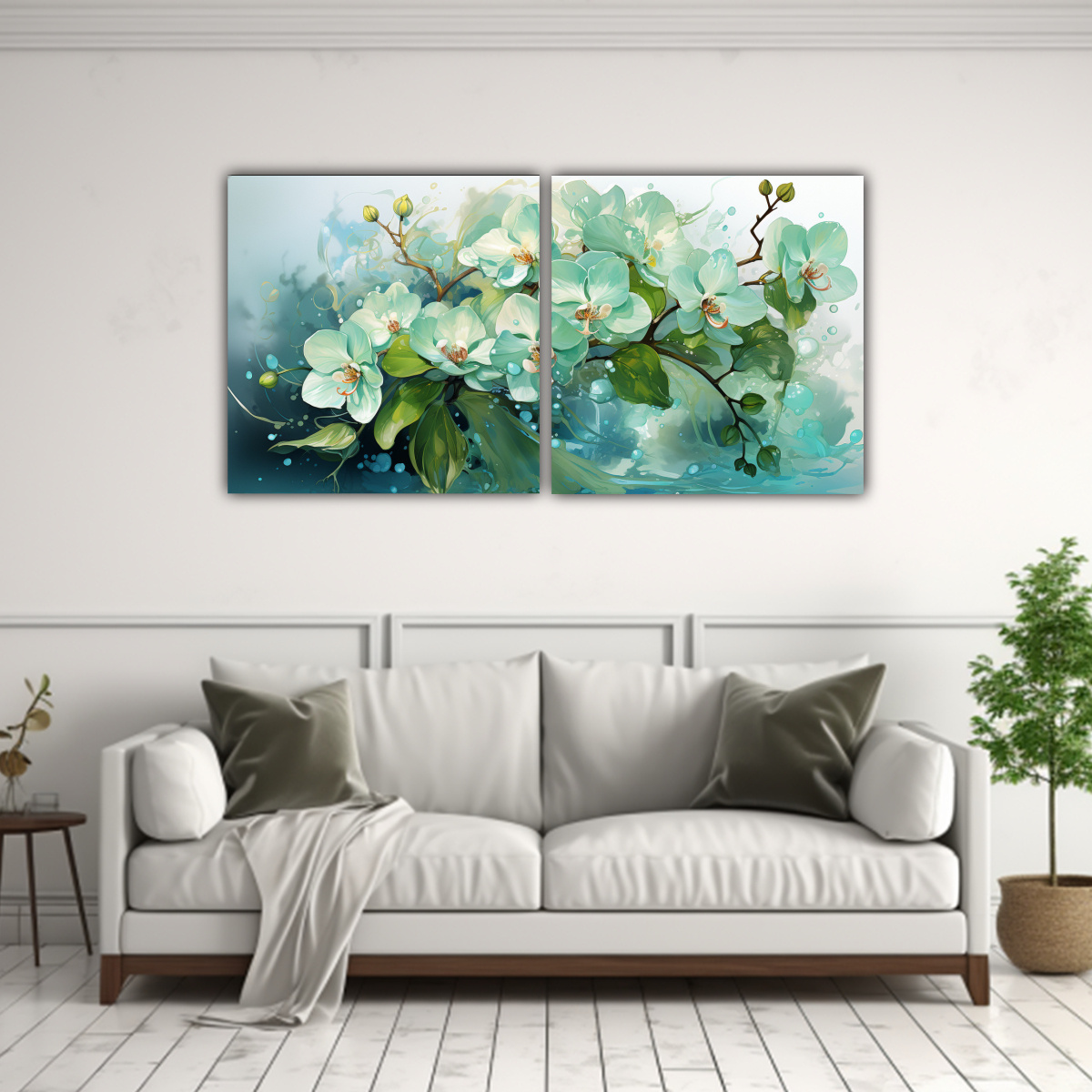 ARTES DE PARED CALIDOS PERSONALIDAD CON FLORES DE 160X80 CM - 2