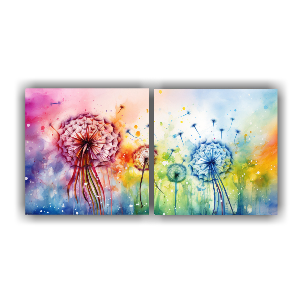 CONJUNTO DE 2 LIENZOS DE TELA DIBUJO ELEGANTE CON 80X40 CM - 1