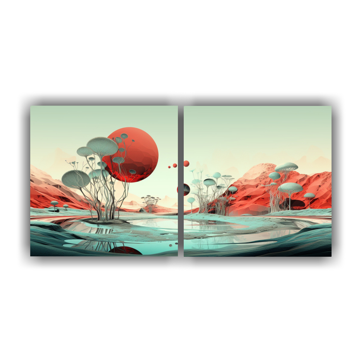 PAISAJE ONÍRICO SURREALISTA RESISTENTE EN 120X60 CM - 1