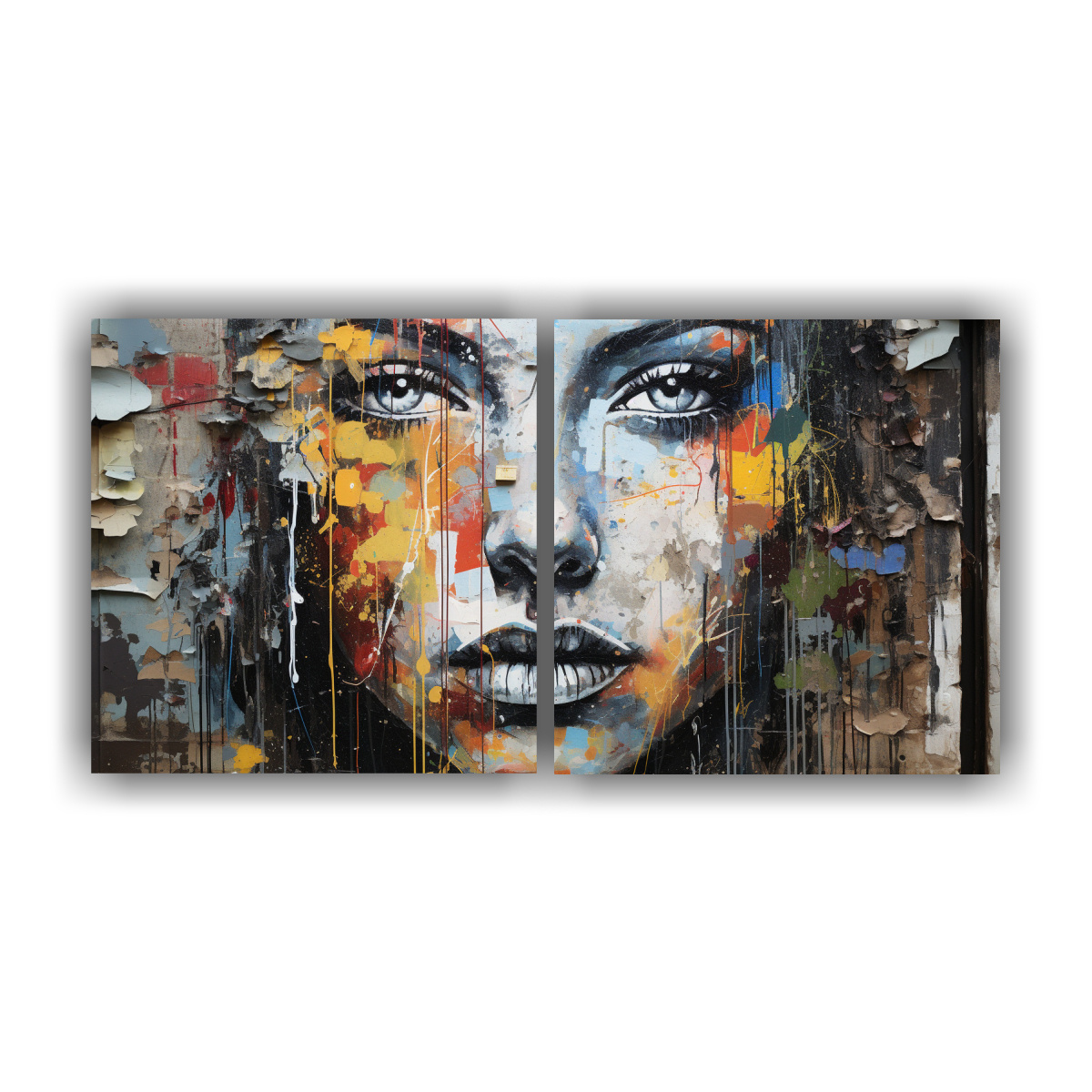 ARTES PARED: FLOR URBANA TRANSFORMADA EN BELLEZA 140X70 CM - 1