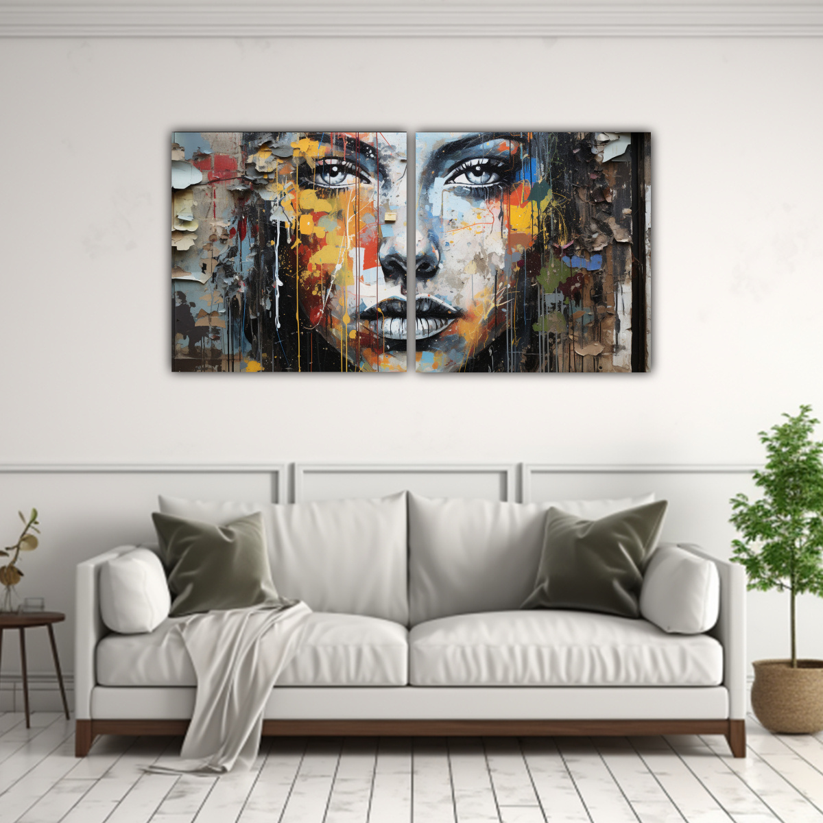 ARTES PARED: FLOR URBANA TRANSFORMADA EN BELLEZA 140X70 CM - 2