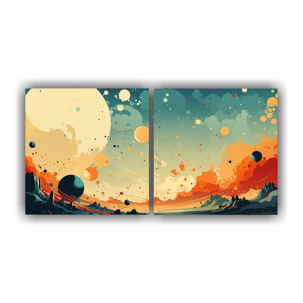 PINTURAS DECORATIVAS CON DISEÑO MAJESTUOSO DE 140X70 CM - 1
