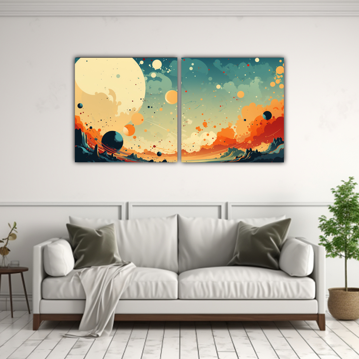 PINTURAS DECORATIVAS CON DISEÑO MAJESTUOSO DE 140X70 CM - 2