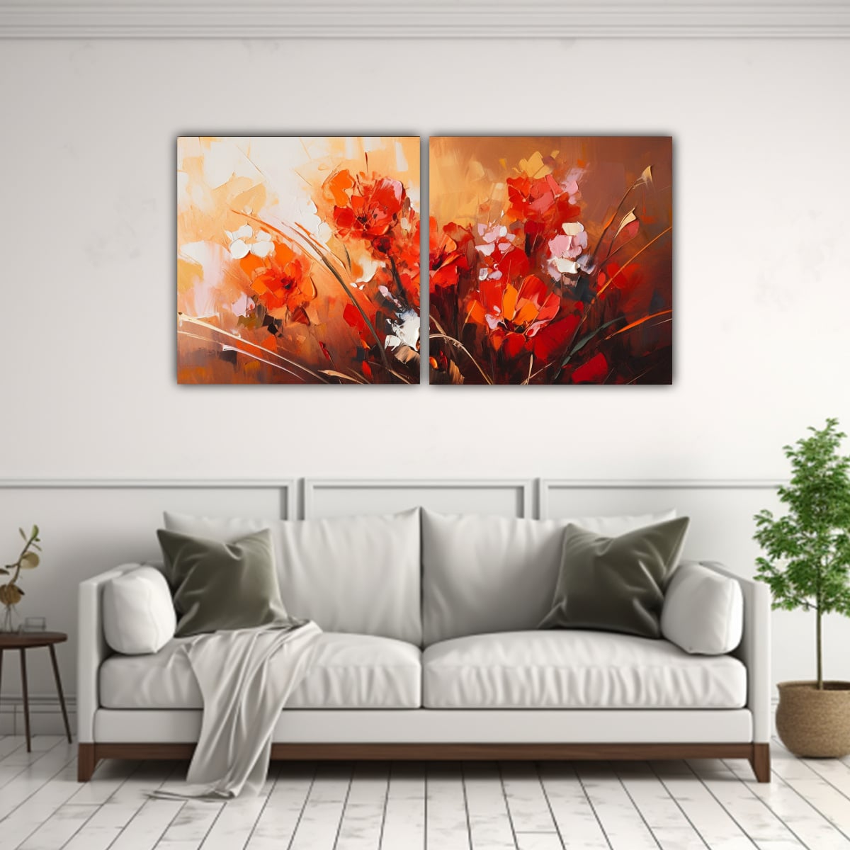 CUADRO DECORATIVO EN BASTIDOR DE DOS TELAS EN 100X50 CM - 2