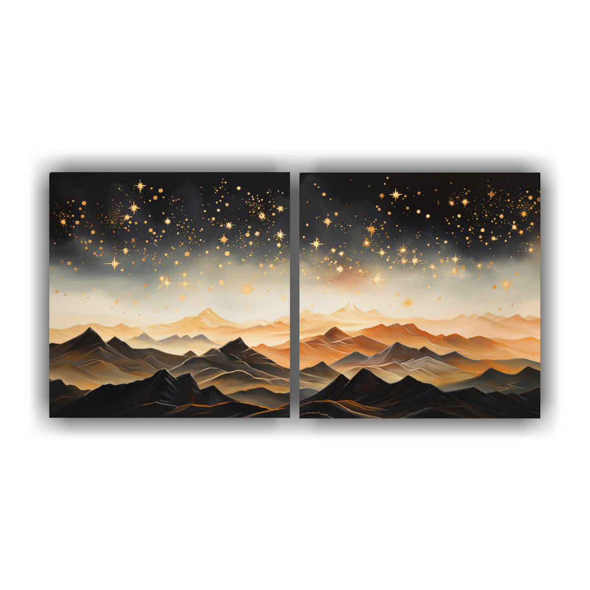 PAISAJE MONTAÑOSO BRILLANTE EN ESTILO ELEGANTE 100X50 CM - 1