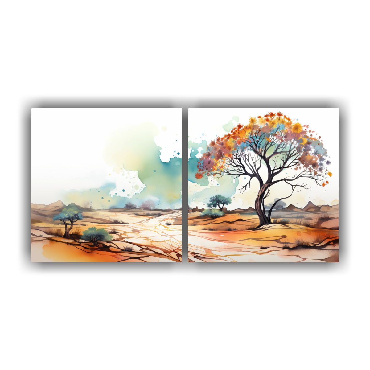 PINTURAS DE DECORACIÓN MODERNA ESTÉTICA DE DOS 120X60 CM - 1