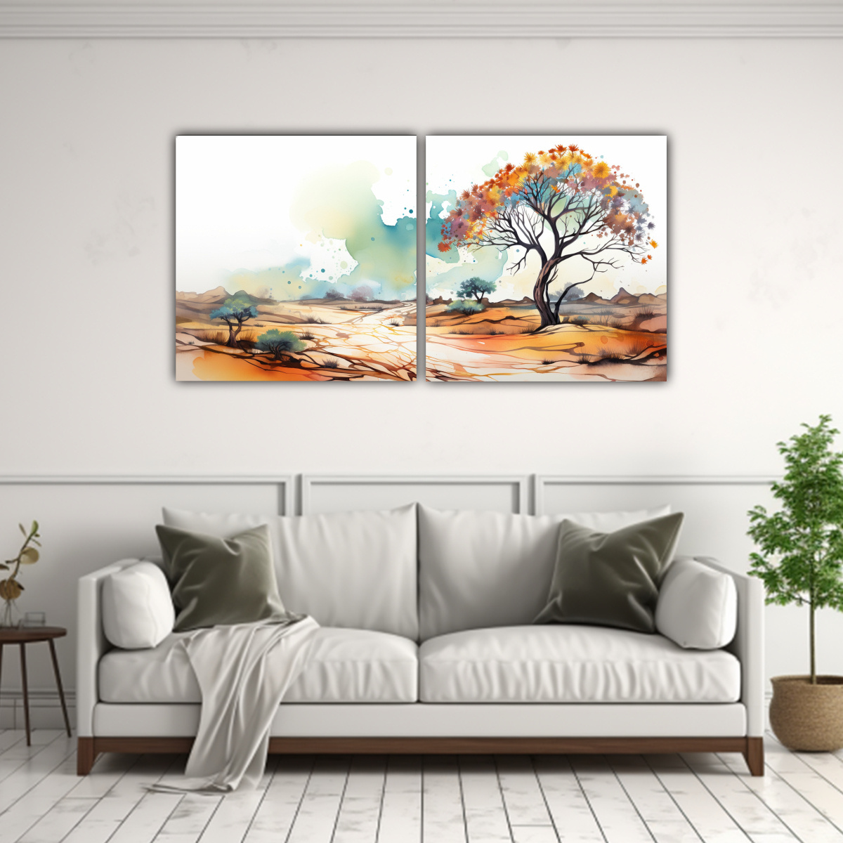 PINTURAS DE DECORACIÓN MODERNA ESTÉTICA DE DOS 120X60 CM - 2