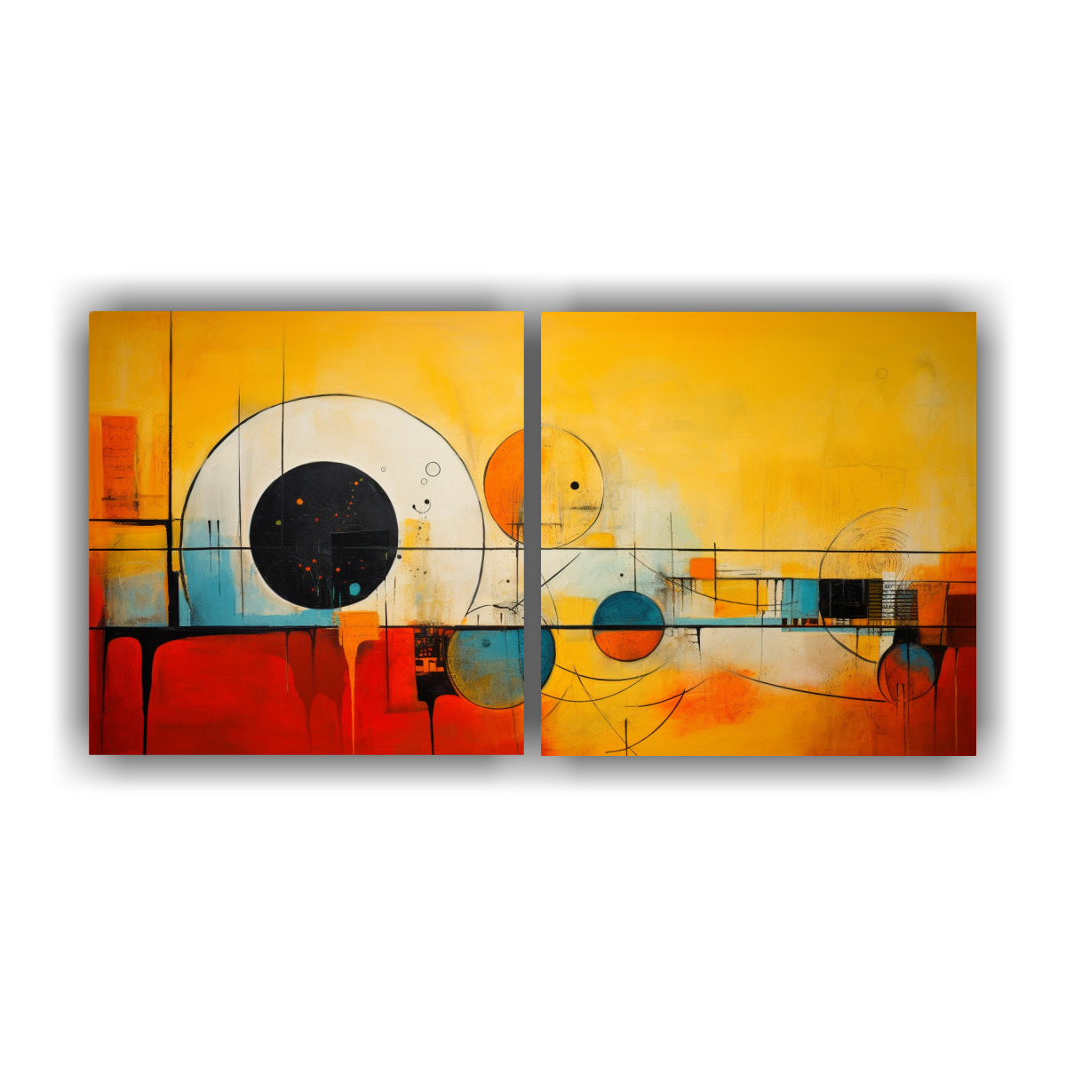CUADRO ABSTRACTO TIERRA CON IMPRESIONANTE RIQUEZA 140X70 CM - 1