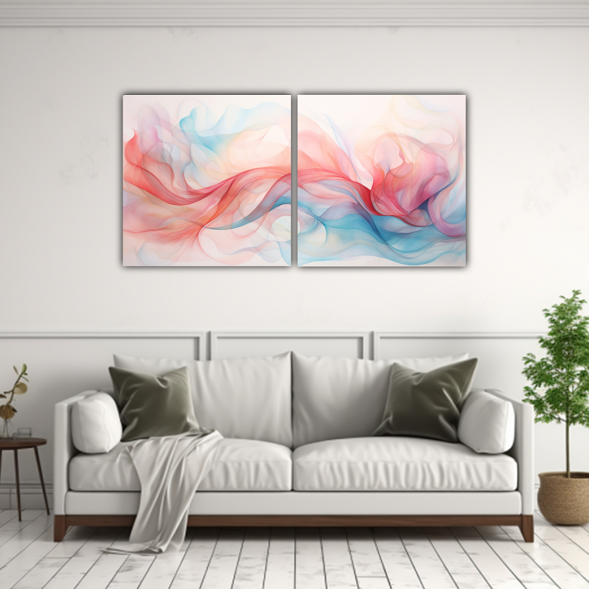 LIENZOS DECORACIÓN ABSTRACTOS CON PATRONES 40X20 CM - 2