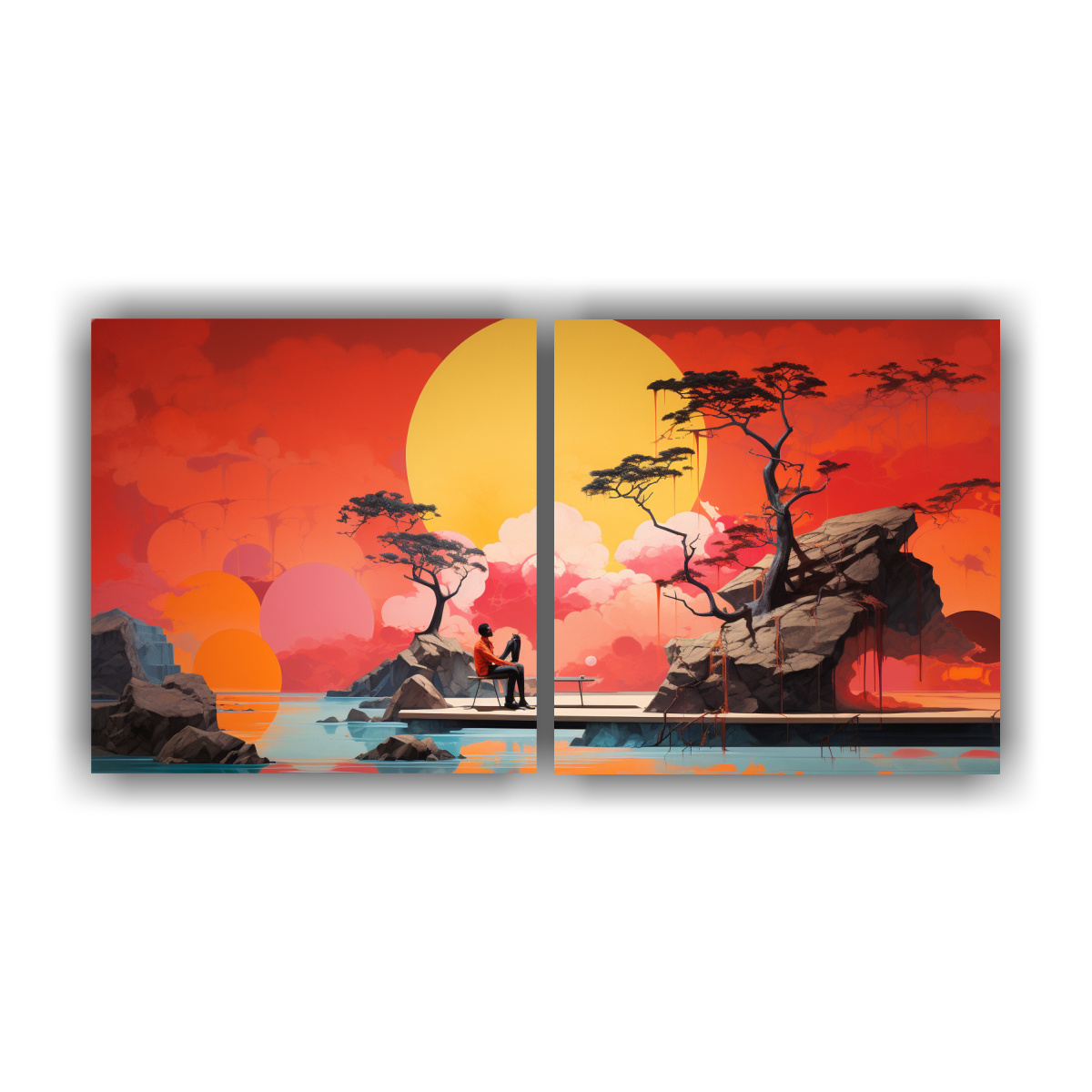 PINTURAS DECORATIVAS TEMÁTICAS ESTRELLADAS CON 100X50 CM - 1