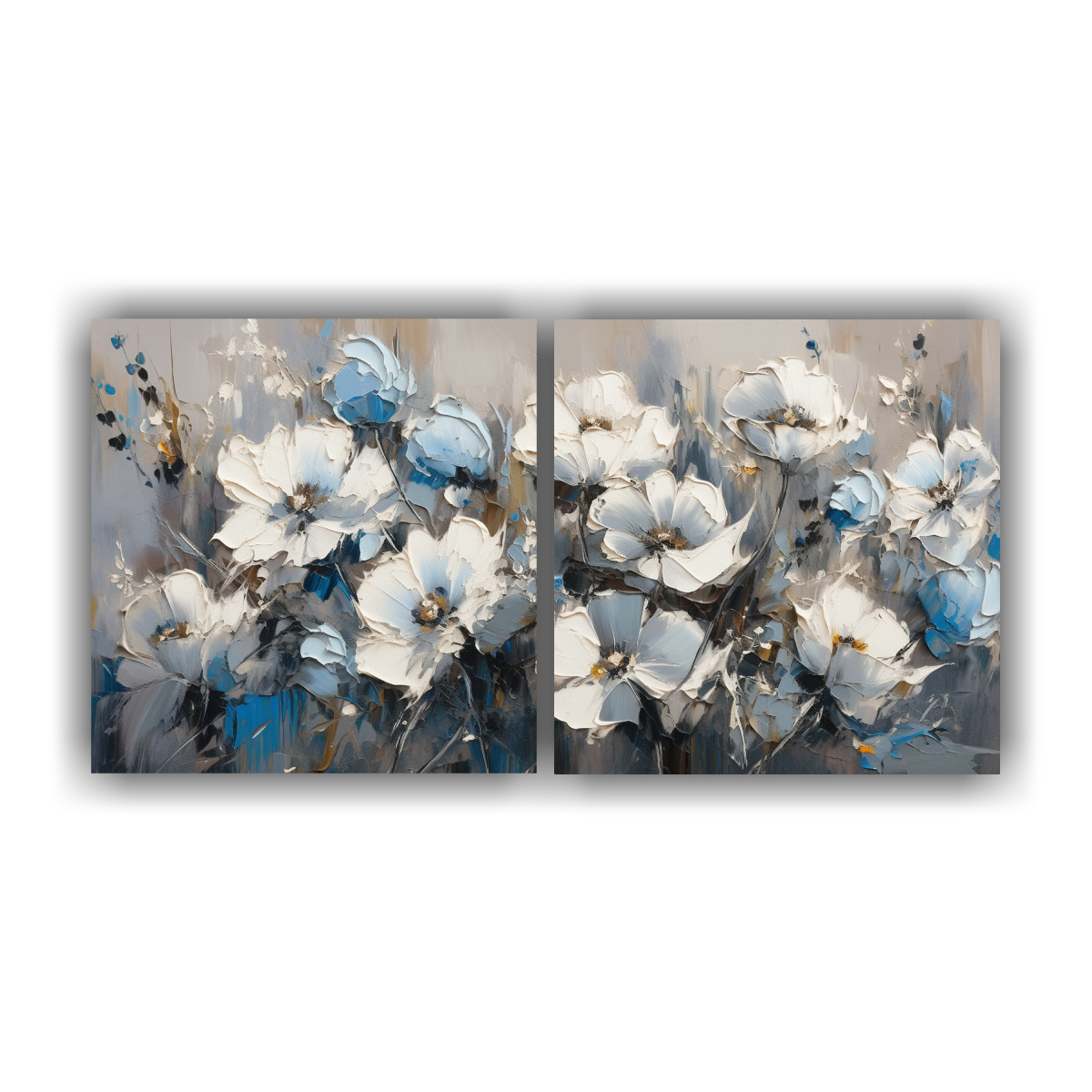 PINTURA EN LIENZO DE FLORES DE COLORES VIBRANTES 120X60 CM - 1