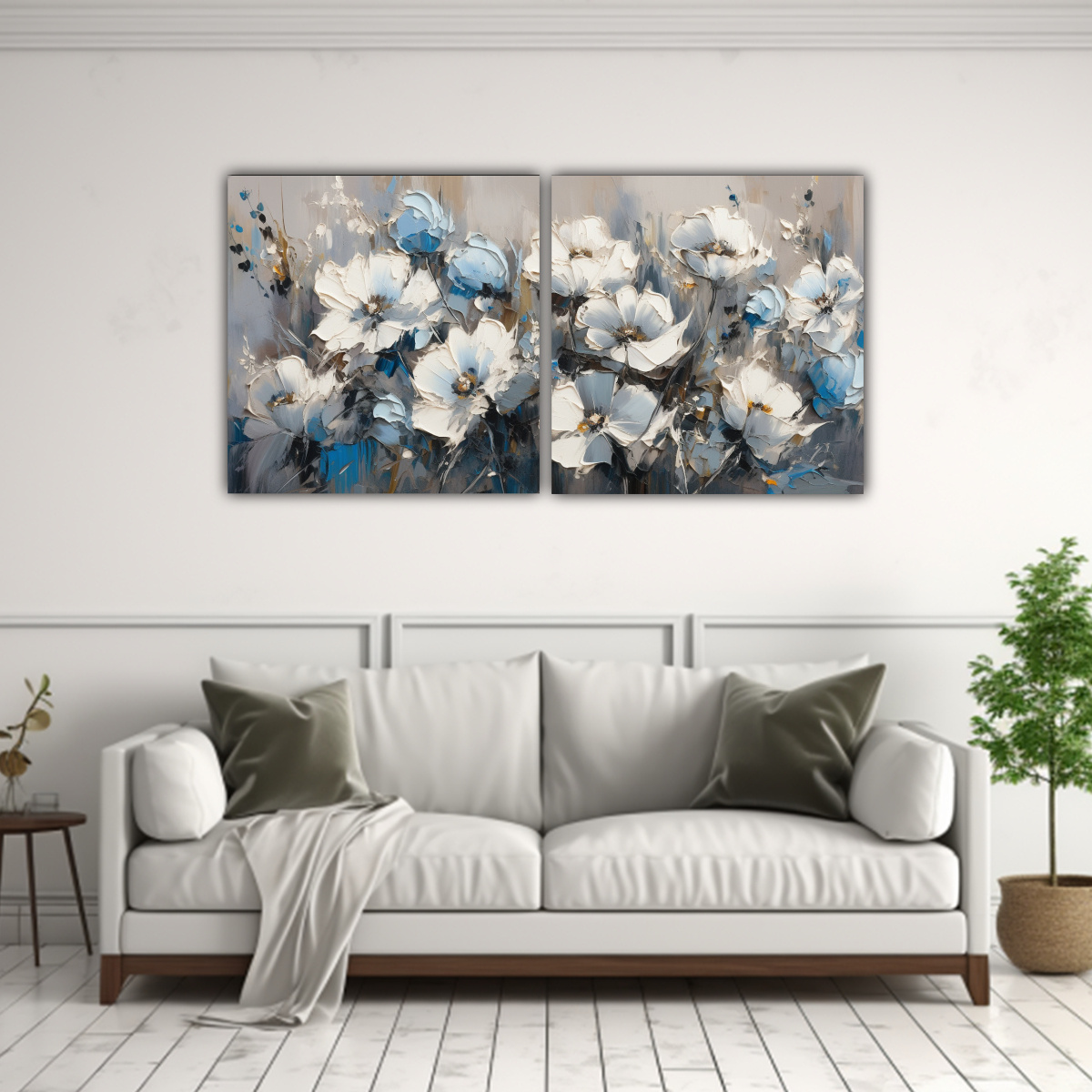 PINTURA EN LIENZO DE FLORES DE COLORES VIBRANTES 120X60 CM - 2