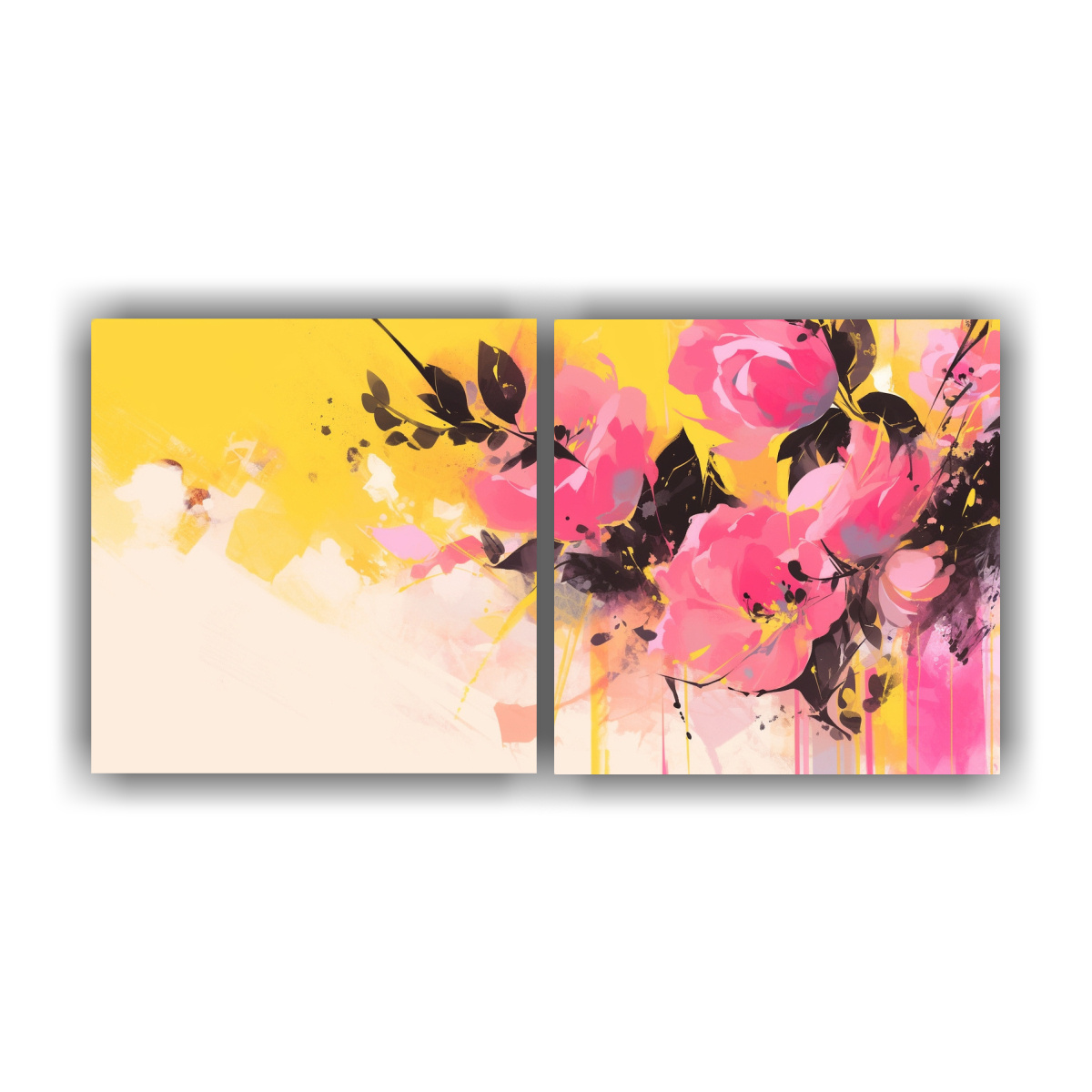 PINTURAS DECORATIVAS DE 2 BELLAS ARTES CALIDOS 120X60 CM - 1