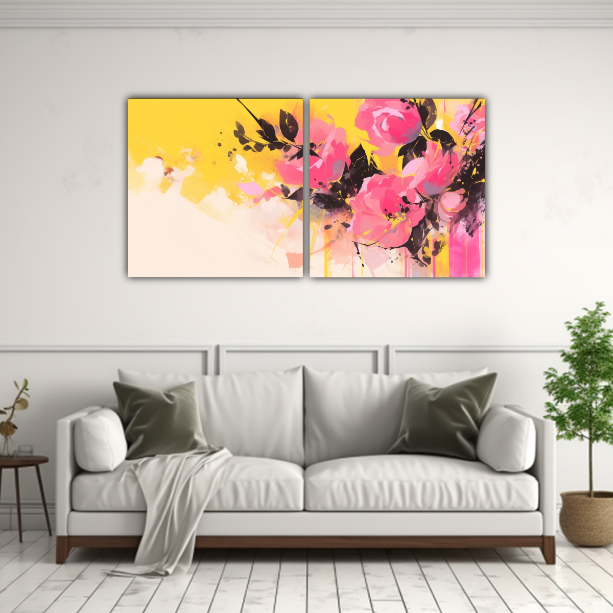 PINTURAS DECORATIVAS DE 2 BELLAS ARTES CALIDOS 120X60 CM - 2