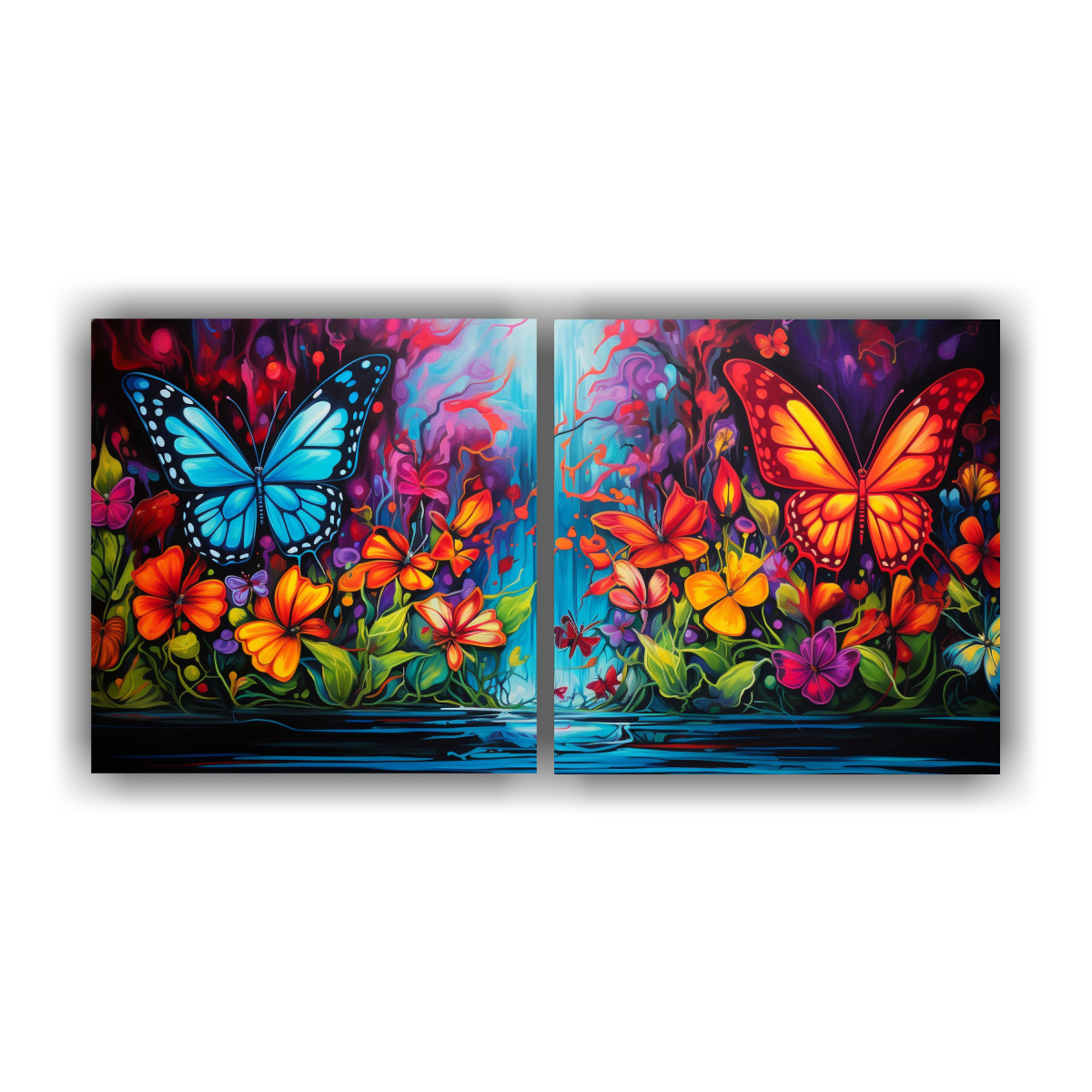 CUADRO DECORATIVO HABITACIÓN PSICODÉLICO CON 60X30 CM - 1