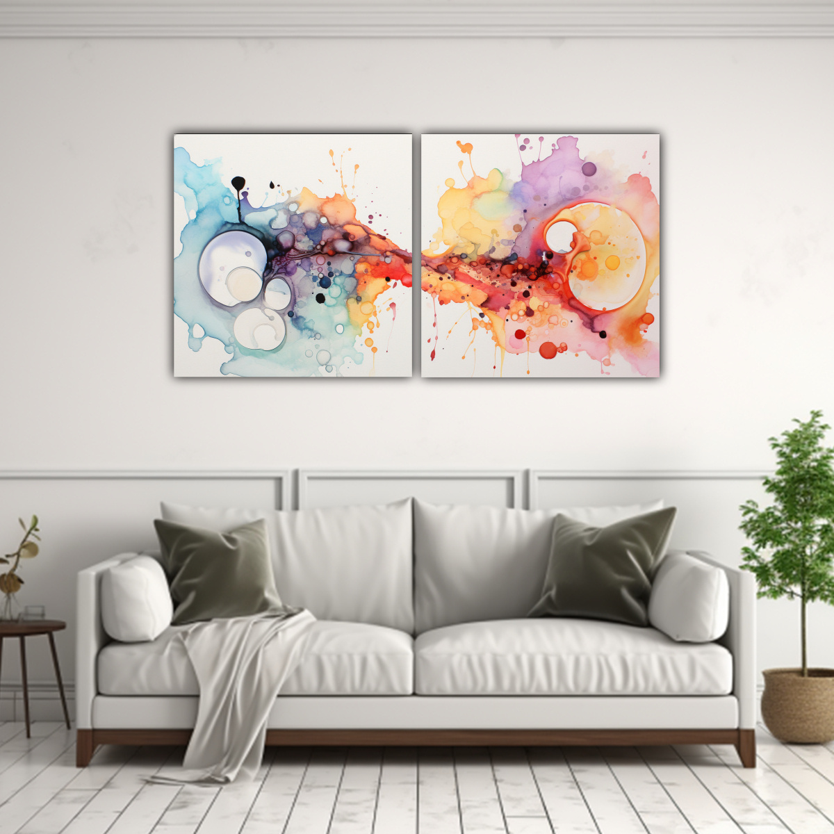 PINTURAS DE PARED TONOS ADORABLE ABSTRACTO 140X70 CM - 2